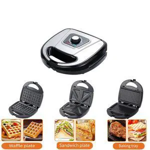 Adjustable Temp 3-in-1 Sandwich & Waffle Maker Multifunctional Breakfast Machine with Non-Stick Plates, for Grilled Cheese, Pancakes, Steak & Toast Adjustable Temp 3-in-1 Sandwich & Waffle Maker Multifunctional Breakfast Machine with Non-Stick Plates, for Grilled Cheese, Pancakes, Steak & Toast