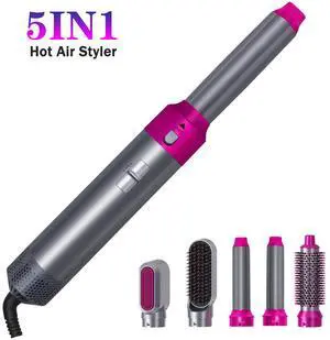 5-in-1 Multi-Functional Hot Air Styler High-Power Hair Dryer Brush, Straightening & Curling 2-in-1, Negative Ion Technology, 3 Heat Settings, for Home Use 5-in-1 Multi-Functional Hot Air Styler High-Power Hair Dryer Brush, Straightening & Curling 2-in-1, Negative Ion Technology, 3 Heat Settings, for Home Use