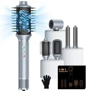 5-in-1 Multifunctional Hot Air Styler with Negative Ion Technology High-Speed Hair Dryer Brush, Auto-Curling Wand, Straightening Comb & Volumizing Set for All Hair Types 5-in-1 Multifunctional Hot Air Styler with Negative Ion Technology High-Speed Hair Dryer Brush, Auto-Curling Wand, Straightening Comb & Volumizing Set for All Hair Types