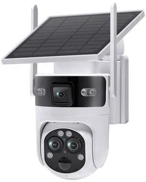 15X Zoom Solar Security Camera, 6MP Wireless Outdoor PTZ, 355° Pan 90° Tilt, Color Night Vision, PIR Human Detection, 4G/WiFi Dual Connectivity, IP66 Weatherproof 15X Zoom Solar Security Camera, 6MP Wireless Outdoor PTZ, 355° Pan 90° Tilt, Color Night Vision, PIR Human Detection, 4G/WiFi Dual Connectivity, IP66 Weatherproof
