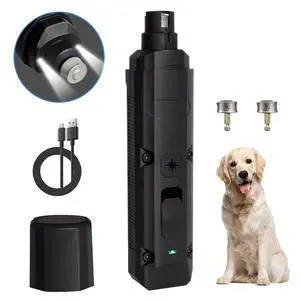 Pet Electric Nail Grinder & Clipper Set Rechargeable, LED Light, Low Noise, for Dogs and Cats, Safe & Gentle Nail Care Pet Electric Nail Grinder & Clipper Set Rechargeable, LED Light, Low Noise, for Dogs and Cats, Safe & Gentle Nail Care