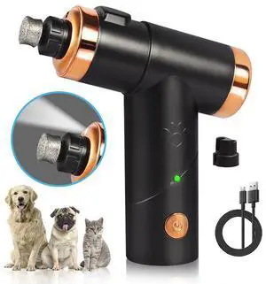 Rechargeable Pet Nail Grinder Quiet Electric Dog/Cat Nail Trimmer & Clipper Set, Safety Guard, LED Light, USB Charging, 2-Speed Adjustable Rechargeable Pet Nail Grinder Quiet Electric Dog/Cat Nail Trimmer & Clipper Set, Safety Guard, LED Light, USB Charging, 2-Speed Adjustable