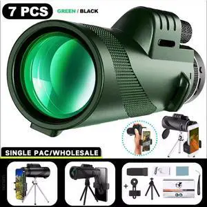 80x100 Zoom Monocular Telescope HD High-Power for Outdoor Low-Light Conditions, Portable Zoom Scope for Birdwatching Travel Concerts 80x100 Zoom Monocular Telescope HD High-Power for Outdoor Low-Light Conditions, Portable Zoom Scope for Birdwatching Travel Concerts