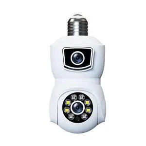 Light Bulb Security Camera V380 Dual-Lens Full-Color WiFi Wireless HD Panoramic Dual-Lens Home Surveillance Light Bulb Security Camera V380 Dual-Lens Full-Color WiFi Wireless HD Panoramic Dual-Lens Home Surveillance