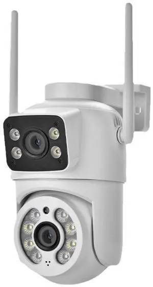 V380 Dual-Lens WiFi Security Camera Full-Color Night Vision, Outdoor PTZ & Bullet Combo, Human Tracking, Two-Way Audio, US V380 Dual-Lens WiFi Security Camera Full-Color Night Vision, Outdoor PTZ & Bullet Combo, Human Tracking, Two-Way Audio, US