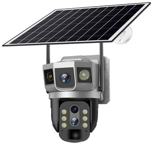 Solar Security Camera 3-Lens WiFi Full-Color Night Vision, Low-Power Outdoor Surveillance, AI Motion Detection, Two-Way Audio Solar Security Camera 3-Lens WiFi Full-Color Night Vision, Low-Power Outdoor Surveillance, AI Motion Detection, Two-Way Audio