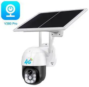 V380 Solar Security Camera 4G/WiFi Outdoor Wireless, Full-Color Night Vision, Pan/Tilt, Two-Way Audio, IP66, Remote View via App V380 Solar Security Camera 4G/WiFi Outdoor Wireless, Full-Color Night Vision, Pan/Tilt, Two-Way Audio, IP66, Remote View via App