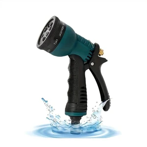 Heavy Duty Metal Garden Hose Nozzle | 8-Pattern High Pressure Spray Gun with Leak-Proof Seal for Watering, Car Washing, Patio & Yard Cleaning | Ergonomic Rubberized Grip, Adjustable Flow Heavy Duty Metal Garden Hose Nozzle | 8-Pattern High Pressure Spray Gun with Leak-Proof Seal for Watering, Car Washing, Patio & Yard Cleaning | Ergonomic Rubberized Grip, Adjustable Flow