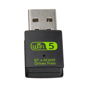 USB Bluetooth WiFi Adapter 600Mbps Dual-Band, Driver-Free, 2-in-1 Wireless Card for Desktop PC USB Bluetooth WiFi Adapter 600Mbps Dual-Band, Driver-Free, 2-in-1 Wireless Card for Desktop PC