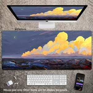 Nordic Oil Painting Mouse Pad XXL Gaming Desk Mat, Minimalist Artistic Mountain Cloud Moon Design, Keyboard & Computer Mat,35.4" x 15.7" x 0.12" (900x400x3mm),Anti-Slip Nordic Oil Painting Mouse Pad XXL Gaming Desk Mat, Minimalist Artistic Mountain Cloud Moon Design, Keyboard & Computer Mat,35.4" x 15.7" x 0.12" (900x400x3mm),Anti-Slip