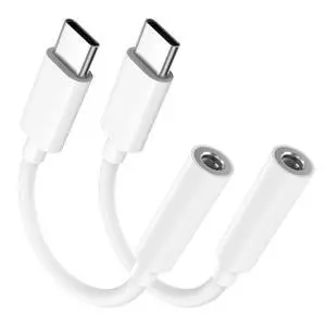 2 Pack USB C to 3.5mm Headphone Jack Adapter, Aux to USB C HiFi Compatible for Apple iPhone 17/16/15/Pro Max/Plus,Type C Aux Audio Dongle Cable Cord for iPad,Samsung Galaxy S26/S25/24/S23,Pixel -White 2 Pack USB C to 3.5mm Headphone Jack Adapter, Aux to USB C HiFi Compatible for Apple iPhone 17/16/15/Pro Max/Plus,Type C Aux Audio Dongle Cable Cord for iPad,Samsung Galaxy S26/S25/24/S23,Pixel -White