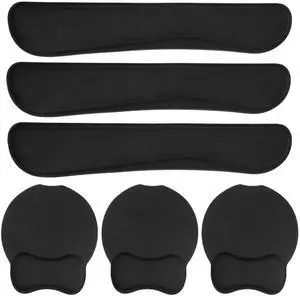 6 Pcs Mouse Pad and Keyboard Wrist Rest, Keyboard and Mouse Pad Set with Wrist Support, Ergonomic Memory Foam for Office, Gaming, Computer, Laptop, Typing Comfort and Wrist Pain Relief 6 Pcs Mouse Pad and Keyboard Wrist Rest, Keyboard and Mouse Pad Set with Wrist Support, Ergonomic Memory Foam for Office, Gaming, Computer, Laptop, Typing Comfort and Wrist Pain Relief