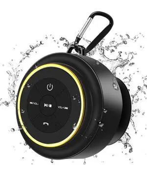 Bluetooth Shower Speaker, Portable Bluetooth Speakers, IP67 Waterproof Wireless Speaker with Suction Cup & Carabiner, Built-in Mic, True Wireless Stereo for Kayak, Beach, Gifts for Unisex Bluetooth Shower Speaker, Portable Bluetooth Speakers, IP67 Waterproof Wireless Speaker with Suction Cup & Carabiner, Built-in Mic, True Wireless Stereo for Kayak, Beach, Gifts for Unisex