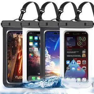 Waterproof Phone Pouch,4 Pack Black White Phone Waterproof Case,Cell Phone Dry Bag,Protection Level: IP68,Beach Cruise for Apple iPhone,Samsung,and More,Lanyard Included,(Fits Up to 8.3),Black,White Waterproof Phone Pouch,4 Pack Black White Phone Waterproof Case,Cell Phone Dry Bag,Protection Level: IP68,Beach Cruise for Apple iPhone,Samsung,and More,Lanyard Included,(Fits Up to 8.3),Black,White