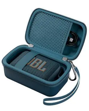 Hard Shell Travel Case for JBL Go 5/4/ 3/ Go 3 Eco Ultra Speaker, Waterproof Portable Carrying Box for JBL Mini Speaker and Accessories, Storage Bag with Mesh Pocket & Wrist Strap -Blue Hard Shell Travel Case for JBL Go 5/4/ 3/ Go 3 Eco Ultra Speaker, Waterproof Portable Carrying Box for JBL Mini Speaker and Accessories, Storage Bag with Mesh Pocket & Wrist Strap -Blue