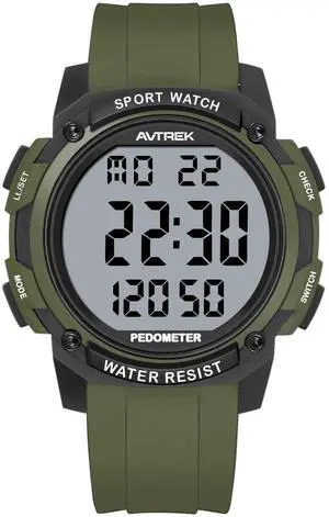 Pedometer Watch for Walking Steps and Miles Calories NoAPP Needed 50M Waterproof Digital Step Counter Watch Sport Simple Fitness Tracker for Men(Green) Pedometer Watch for Walking Steps and Miles Calories NoAPP Needed 50M Waterproof Digital Step Counter Watch Sport Simple Fitness Tracker for Men(Green)