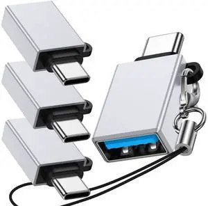 USB C to USB A Adapter,4 Pack USBC Male to USB A 3.0 Female OTG Adapter, Type C Male to USB Female 3.0 Charger Adapter for iPhone 17 Pro Max,17 Pro,17e,16e,16 Pro,16,15 Plus,PC,Laptop,Tablet, Keyboard USB C to USB A Adapter,4 Pack USBC Male to USB A 3.0 Female OTG Adapter, Type C Male to USB Female 3.0 Charger Adapter for iPhone 17 Pro Max,17 Pro,17e,16e,16 Pro,16,15 Plus,PC,Laptop,Tablet, Keyboard