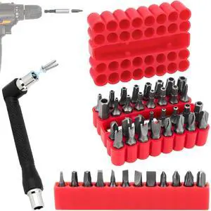 46pcs Security Bit Set with Security Torx, Square, Metric & SAE Hex, Torq, Phillips, Slotted, Triwing, Spanner Tamper Proof Torx Bits, Comprehensive Security Screwdriver Set(Red) 46pcs Security Bit Set with Security Torx, Square, Metric & SAE Hex, Torq, Phillips, Slotted, Triwing, Spanner Tamper Proof Torx Bits, Comprehensive Security Screwdriver Set(Red)