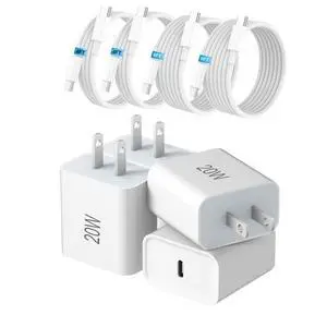 USB C Charger Block, 4 Pack 20W Fast Charge Type-C Adapter, USBC Wall Charger with 4FT/6FT USB C to C Cable for i Phone 17/17 Pro/16/16 Pro/16 Pro Max/15/15 Plus/15 Pro/15 Pro Max USB C Charger Block, 4 Pack 20W Fast Charge Type-C Adapter, USBC Wall Charger with 4FT/6FT USB C to C Cable for i Phone 17/17 Pro/16/16 Pro/16 Pro Max/15/15 Plus/15 Pro/15 Pro Max