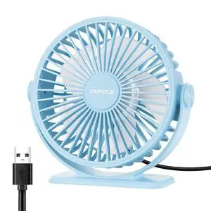 Small Desk Fan USB Powered Mini Portable Fan, 3 Speeds Strong Breeze Electric Fans, 360° Rotation Quiet Plug In Personal USB Cooling Fans for Desktop Bedroom Office Table Travel Cruise, Blue Small Desk Fan USB Powered Mini Portable Fan, 3 Speeds Strong Breeze Electric Fans, 360° Rotation Quiet Plug In Personal USB Cooling Fans for Desktop Bedroom Office Table Travel Cruise, Blue