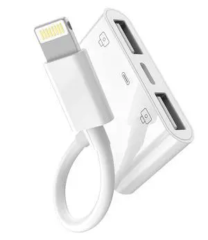 USB to Lightning Dongle for iPhone Adapter OTG 3 in 1 Charger Cable Camera Memory Stick Flash Drive Cord Card Reader Mouse Keyboard Converter for 13 12 11pro Max Mini Xr X Xs Se for Apple for iPad Air USB to Lightning Dongle for iPhone Adapter OTG 3 in 1 Charger Cable Camera Memory Stick Flash Drive Cord Card Reader Mouse Keyboard Converter for 13 12 11pro Max Mini Xr X Xs Se for Apple for iPad Air