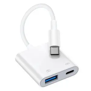 USB C to USB Camera Adapter for iPhone 17 16 15, USB3.0 Female OTG Adapter with Fast Charging Port for iPhone 17 Pro Max/16e/16 Pro/15/iPad/Samsung S26 S25 A17 A56 A16 to USBFlash Drive/Keyboard/Mouse USB C to USB Camera Adapter for iPhone 17 16 15, USB3.0 Female OTG Adapter with Fast Charging Port for iPhone 17 Pro Max/16e/16 Pro/15/iPad/Samsung S26 S25 A17 A56 A16 to USBFlash Drive/Keyboard/Mouse