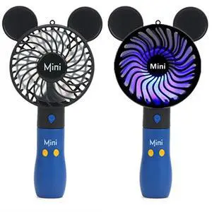 Kbinter Cute Personal Mini Fan, Handheld & Portable USB Rechargeable 1 Speed USB Fans with Colorful LED Light Adjustable, for Indoor Or Outdoor Activities, Cute Mouse Kbinter Cute Personal Mini Fan, Handheld & Portable USB Rechargeable 1 Speed USB Fans with Colorful LED Light Adjustable, for Indoor Or Outdoor Activities, Cute Mouse