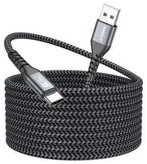 Long USB C Cable 15FT, 3A USB to USB Type C Cable Fast Charging USB 2.0 Nylon Braided Cord for iPhone16/15 Pro Max Plus, Samsung Galaxy S23/S22/S21, Google, Camera, USB C Devices Long USB C Cable 15FT, 3A USB to USB Type C Cable Fast Charging USB 2.0 Nylon Braided Cord for iPhone16/15 Pro Max Plus, Samsung Galaxy S23/S22/S21, Google, Camera, USB C Devices