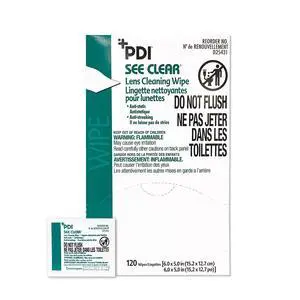 See Clear Lens Cleaning Wipes, Non-Streaking & Anti-Static for Glasses, Eyeglasses, Loupes & Safety Eyewear, 1 Box of 120 Individually Wrapped Packets, Large 6" x 5" See Clear Lens Cleaning Wipes, Non-Streaking & Anti-Static for Glasses, Eyeglasses, Loupes & Safety Eyewear, 1 Box of 120 Individually Wrapped Packets, Large 6" x 5"