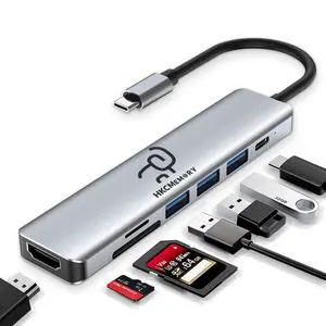 USB C Hub 7 in 1 Adapter, 4K HDMI, 100W PD, 3 USB-A, SD/TF Card Reader, USB C Docking Station for MacBook Pro/Air, Dell XPS, HP, Lenovo Thinkpad, ASUS USB C Hub 7 in 1 Adapter, 4K HDMI, 100W PD, 3 USB-A, SD/TF Card Reader, USB C Docking Station for MacBook Pro/Air, Dell XPS, HP, Lenovo Thinkpad, ASUS