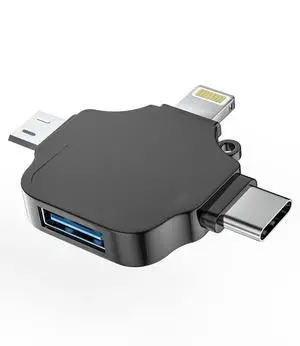 OTG Adapter USB Female to Type C Lightning Micro Male 3in1 Converter for iPhone 14 13 for iPad Compatible for Samsung Android Camera Card Reader Mouse Keyboard Midi Flash Drive Accessorie OTG Adapter USB Female to Type C Lightning Micro Male 3in1 Converter for iPhone 14 13 for iPad Compatible for Samsung Android Camera Card Reader Mouse Keyboard Midi Flash Drive Accessorie