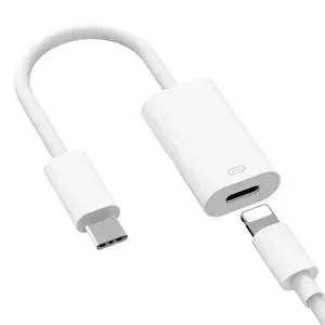1Pack USB-C Male to Lighning Female Headphone Audio Adapter for iPhone 1Pack USB-C Male to Lighning Female Headphone Audio Adapter for iPhone