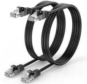 Cat 6 Ethernet Cable 3 FT 2-Pack, Short Patch Cable 3 Foot Cord (Cat 6 Cable 3FT, Internet RJ45, Network Cable) 10Gbps for Gaming, Patch Panel, Cable Management, Router, Modem Cat 6 Ethernet Cable 3 FT 2-Pack, Short Patch Cable 3 Foot Cord (Cat 6 Cable 3FT, Internet RJ45, Network Cable) 10Gbps for Gaming, Patch Panel, Cable Management, Router, Modem