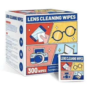 300 PCS Lens Cleaning Wipes for Eyeglasses, Glasses Cleaner for Glasses/Sunglasses, Phones, iPads, Eyeglasses, Tablets, Laptops, Computers, Mirrors, Lens Wipes Individually Wrapped, 6cm * 12cm 300 PCS Lens Cleaning Wipes for Eyeglasses, Glasses Cleaner for Glasses/Sunglasses, Phones, iPads, Eyeglasses, Tablets, Laptops, Computers, Mirrors, Lens Wipes Individually Wrapped, 6cm * 12cm