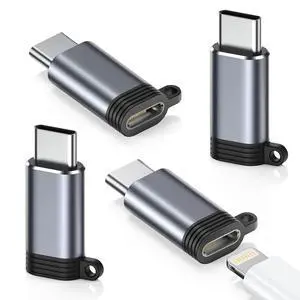 4 Pack Lightning to USB C Adapter for iPhone 17 Air 16 16e 15 Pro Max Plus, iPad, Galaxy - NOT for Headphones/Microphone/OTG/iPencil, USB Type C to Lightning Adapter ONLY for Charging/Data Sync 4 Pack Lightning to USB C Adapter for iPhone 17 Air 16 16e 15 Pro Max Plus, iPad, Galaxy - NOT for Headphones/Microphone/OTG/iPencil, USB Type C to Lightning Adapter ONLY for Charging/Data Sync