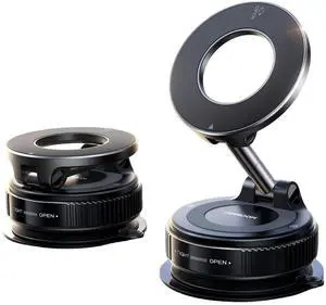 Magsafe Car Mount, Car Mount for iPhone with Strong Magnet, 360° Metal Strut Vacuum Suction Cup Phone Mount for iPhone 17 Air Pro Max/16 15 14 13 12 Series& Android Magsafe Case, Black Magsafe Car Mount, Car Mount for iPhone with Strong Magnet, 360° Metal Strut Vacuum Suction Cup Phone Mount for iPhone 17 Air Pro Max/16 15 14 13 12 Series& Android Magsafe Case, Black