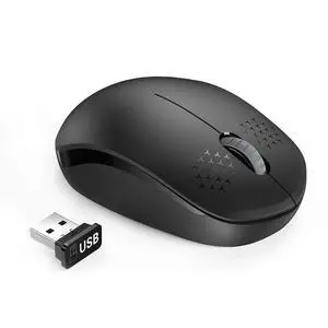 Wireless Mouse for Laptop, 2.4G Noiseless Mouse with USB Receiver - Optical Tracking Portable Computer Mice for Chromebook, PC, Tablet, Windows System, 24 Months Battery Life - Black Wireless Mouse for Laptop, 2.4G Noiseless Mouse with USB Receiver - Optical Tracking Portable Computer Mice for Chromebook, PC, Tablet, Windows System, 24 Months Battery Life - Black