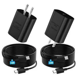 Super Fast Charger Type C, 25W PD USB C Wall Charger Fast Charging with 10FT Long Type C Charger Cable for Samsung Galaxy S26 Ultra/S26/S26+/S25 Ultra/S25/24 Ultra/S24/S23 Ultra/S22 Ultra (2Pack) Super Fast Charger Type C, 25W PD USB C Wall Charger Fast Charging with 10FT Long Type C Charger Cable for Samsung Galaxy S26 Ultra/S26/S26+/S25 Ultra/S25/24 Ultra/S24/S23 Ultra/S22 Ultra (2Pack)
