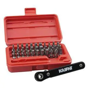 K403 Comprehensive Torx Bit Set with Mini Ratchet Wrench, 1/4-Inch Drive, 34-Piece K403 Comprehensive Torx Bit Set with Mini Ratchet Wrench, 1/4-Inch Drive, 34-Piece