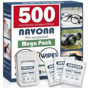 500 Count Lens Wipes for Eyeglasses Pre-Moistened, Individually Wrapped Eyeglass Cleaning Wipes Scratch-Free, Streak-Free Glasses Cleaner Wipes for Sunglasses & Camera Lens Bulk Pack 500 Count Lens Wipes for Eyeglasses Pre-Moistened, Individually Wrapped Eyeglass Cleaning Wipes Scratch-Free, Streak-Free Glasses Cleaner Wipes for Sunglasses & Camera Lens Bulk Pack
