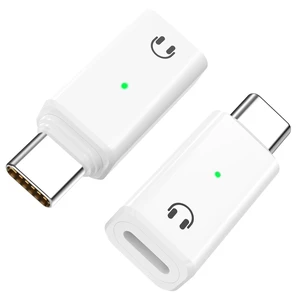 Lightning to USB-C Audio Adapter, Not for Microphones/Charging, 2 PCS USB-C Male to Lightning Female, Audio Function Only, Supports In-line Controls, for Most Type c Devices, White Lightning to USB-C Audio Adapter, Not for Microphones/Charging, 2 PCS USB-C Male to Lightning Female, Audio Function Only, Supports In-line Controls, for Most Type c Devices, White