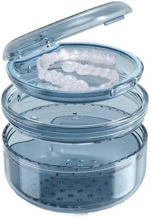 Case Retainer Cleaning Case: 2 in 1 Retainer Case, No-Leak Denture Bath Box Cup, Complete Clean Care for Dentures, Clear Braces, Mouth Guard, Night Guard & Retainers Case Retainer Cleaning Case: 2 in 1 Retainer Case, No-Leak Denture Bath Box Cup, Complete Clean Care for Dentures, Clear Braces, Mouth Guard, Night Guard & Retainers