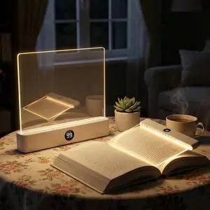 Book Light, Rechargeable LED Reading Light - Ultra-Thin Flat Bedside Lamp, 3 Color Clip on Lights, Suitable for Reading at Night in Bed Book Light, Rechargeable LED Reading Light - Ultra-Thin Flat Bedside Lamp, 3 Color Clip on Lights, Suitable for Reading at Night in Bed