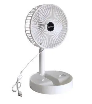Telescopic Folding USB Desk Fan Adjustable Height 11.5" to 14", Quiet Motor, Compact Table Fan with Phone Stand, USB-Powered for Home, Office, Travel (White) Telescopic Folding USB Desk Fan Adjustable Height 11.5" to 14", Quiet Motor, Compact Table Fan with Phone Stand, USB-Powered for Home, Office, Travel (White)
