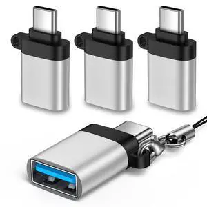 USB C Adapter 4Pack, USB Male to USB C Female OTG Adapter, Type C to USB 3.0 Converter Connector for Samsung Galaxy A36 A26 A56 S26 Ultra S25 S24 S23 S22, MacBook Pro/Air, iPhone 17 17e 16, Mac, iPad USB C Adapter 4Pack, USB Male to USB C Female OTG Adapter, Type C to USB 3.0 Converter Connector for Samsung Galaxy A36 A26 A56 S26 Ultra S25 S24 S23 S22, MacBook Pro/Air, iPhone 17 17e 16, Mac, iPad