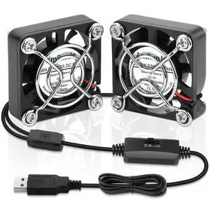 USB Fan 40mm 2 Packs, 5V Mini Cooling Brushless Fan for PC Computer PlayStation Xbox Router, Small Box Fan for Terrarium Aquarium Helmet Raspberry Pi USB Fan 40mm 2 Packs, 5V Mini Cooling Brushless Fan for PC Computer PlayStation Xbox Router, Small Box Fan for Terrarium Aquarium Helmet Raspberry Pi