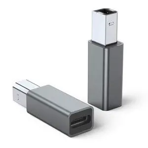USB C Female to Printer Male Adapter (2-Pack), USB Type C to USB B Convert Connector Support Data Sync Compatible with Brother HP Canon Lexmark Epson Dell Xerox Samsung etc and Piano DAC (Grey) USB C Female to Printer Male Adapter (2-Pack), USB Type C to USB B Convert Connector Support Data Sync Compatible with Brother HP Canon Lexmark Epson Dell Xerox Samsung etc and Piano DAC (Grey)