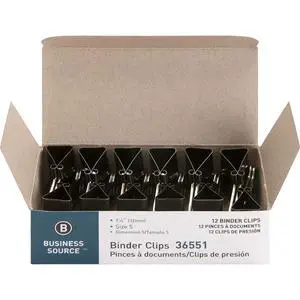 Medium Binder Clips, Fold-back, 0.63" Capacity, Steel, 12 Count Medium Binder Clips, Fold-back, 0.63" Capacity, Steel, 12 Count