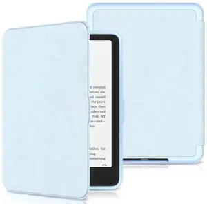 New Kindle Paperwhite 2024 Case 7" (12th Gen) & Kindle Colorsoft Signature Edition Case, Sanyetral Slim PU Leather Cover with Soft TPU Back and Auto Sleep/Wake, Not for Remarkable Kobo -Light Blue New Kindle Paperwhite 2024 Case 7" (12th Gen) & Kindle Colorsoft Signature Edition Case, Sanyetral Slim PU Leather Cover with Soft TPU Back and Auto Sleep/Wake, Not for Remarkable Kobo -Light Blue
