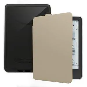 Case for 7" Kindle Paperwhite 12th Gen 2024 & Kindle Colorsoft Signature Edition, Clear Back Shell with PU Leather Cover, Auto Sleep/Wake, Oat Coffee Case for 7" Kindle Paperwhite 12th Gen 2024 & Kindle Colorsoft Signature Edition, Clear Back Shell with PU Leather Cover, Auto Sleep/Wake, Oat Coffee